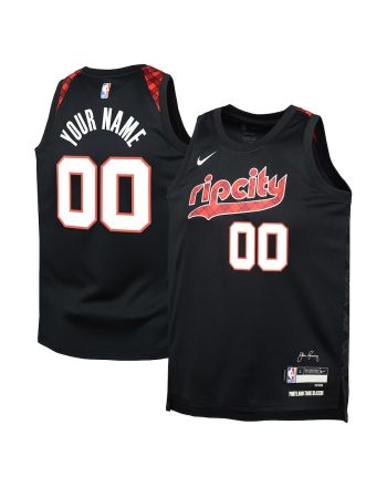 Portland Trail Blazers 2023/24 City Edition Swingman Custom YOUTH Jersey - Black