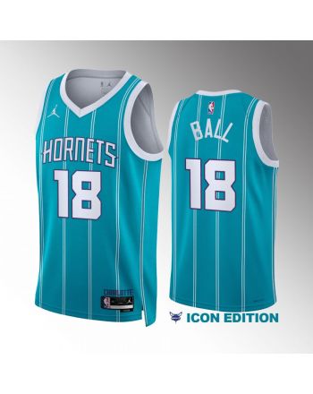 LiAngelo Ball 18 2022-23 Charlotte Hornets Teal Icon Edition Men Jersey Swingman