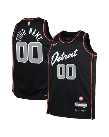 Detroit Pistons 2023/24 City Edition Swingman Custom YOUTH Jersey - Black