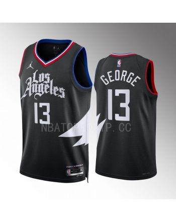 Paul George 13 Los Angeles Clippers Black Statement Edition 2022-23 Jersey Swingman