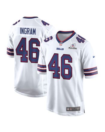 Ja'Marcus Ingram 46 Buffalo Bills 2023 Playoffs Patch Game Men Jersey - White