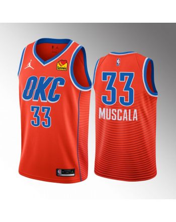 Oklahoma City Thunder Mike Muscala 33 2022-23 Statement Edition Orange Jersey Swingman