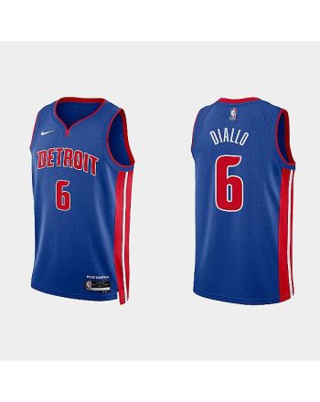 Detroit Pistons 6 Hamidou Diallo 2022-23 Icon Edition Royal Men Jersey