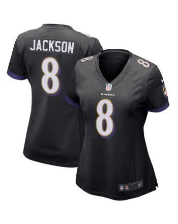 Lamar Jackson 8 Baltimore Ravens Women's Game Jersey - Black