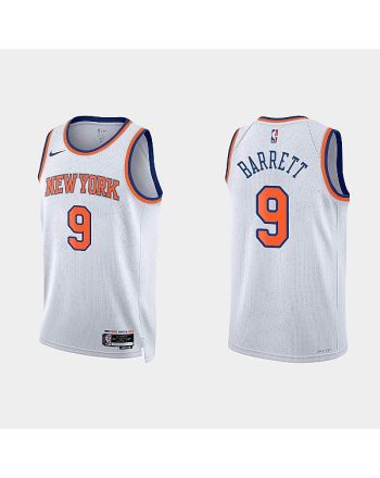 New York Knicks RJ Barrett 9 2022-23 Association Edition White Men Jersey Swingman