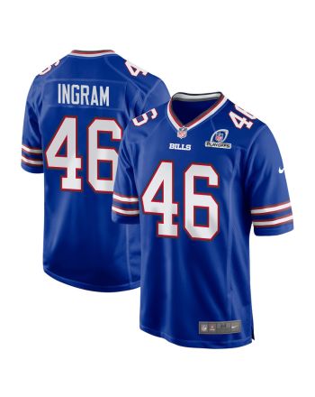 Ja'Marcus Ingram 46 Buffalo Bills 2023 Playoffs Patch Game Men Jersey - Royal