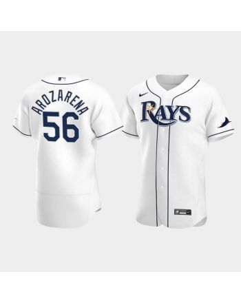 Men's Tampa Bay Rays 56 Randy Arozarena White Home Jersey Jersey