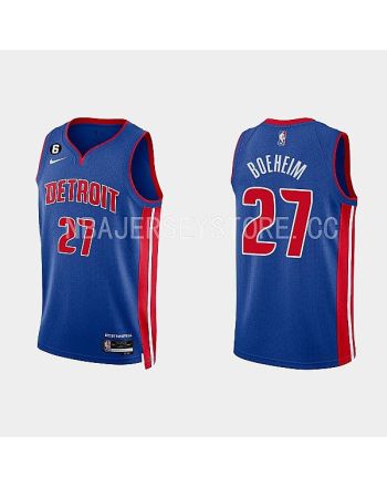 Detroit Pistons 27 Buddy Boeheim 2022-23 Icon Edition Royal Men Jersey