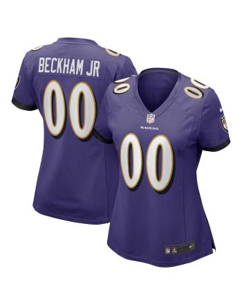 Odell Beckham Jr. 00 Baltimore Ravens Women Game Jersey - Purple