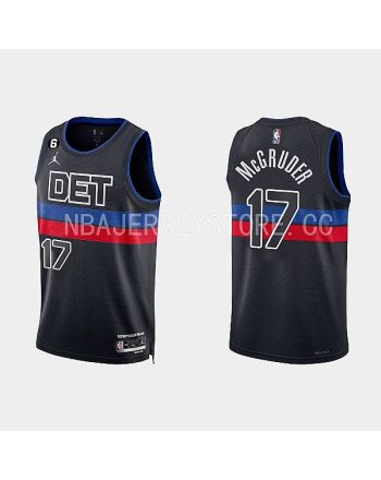 Detroit Pistons 17 Rodney McGruder 2022-23 Statement Edition Black Men Jersey