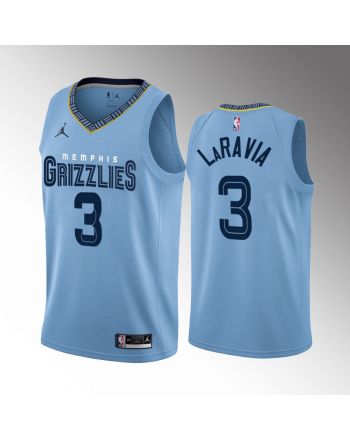 Jake LaRavia 3 2022-23 Memphis Grizzlies Blue City Edition Jersey