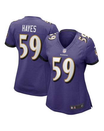 Daelin Hayes 59 Baltimore Ravens Women's Game Jersey - Purple