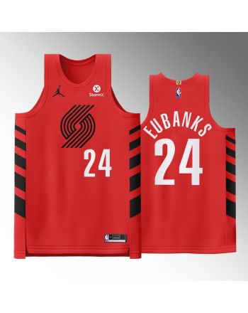 Portland Trail Blazers 24 Drew Eubanks Red Jersey 2022-23 Statement Edition