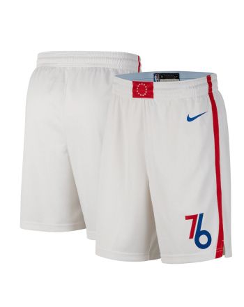 Philadelphia 76ers 2022/23 City Edition Swingman Shorts - White