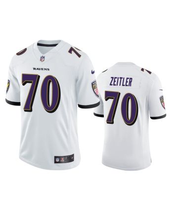 Baltimore Ravens Kevin Zeitler 70 White Vapor Limited Jersey