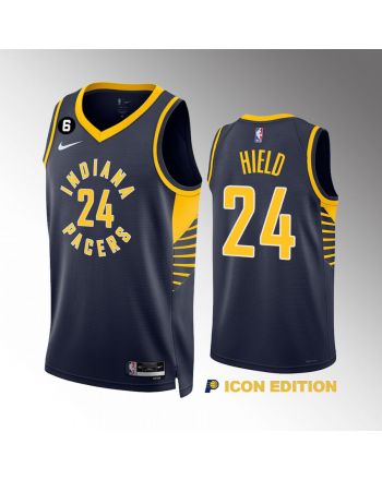 Buddy Hield 24 Indiana Pacers Navy Icon Edition 2022-23 Men Jersey Swingman