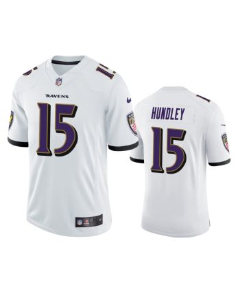 Baltimore Ravens 15 Brett Hundley White Vapor Limited Jersey