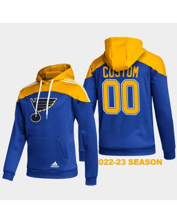 St. Louis Blues 00 Custom 2022-23 Stylish Blue Hoodie Pullover