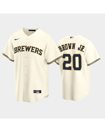 2022-23 Draft Milwaukee Brewers Eric Brown Jr. 20 Cream Home Jersey