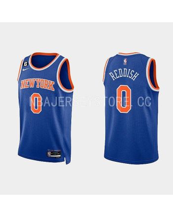 New York Knicks 0 Cam Reddish 2022-23 Icon Edition Royal Men Jersey