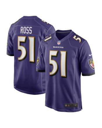 Josh Ross Baltimore Ravens Game Player Jersey - Purple