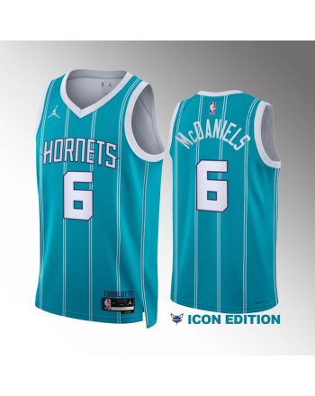 Jalen McDaniels 6 Charlotte Hornets Teal Men Jersey 2022-23 Icon Edition Swingman