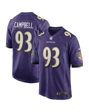 Calais Campbell 93 Baltimore Ravens Game Player Jersey - Purple