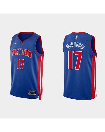 Detroit Pistons 17 Rodney McGruder 2022-23 Icon Edition Royal Men Jersey