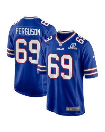 Reid Ferguson 69 Buffalo Bills 2023 Playoffs Patch Game Men Jersey - Royal