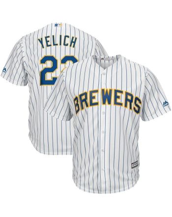 Christian Yelich Milwaukee Brewers Big And Tall Alternate Cool Base Player Jersey - White