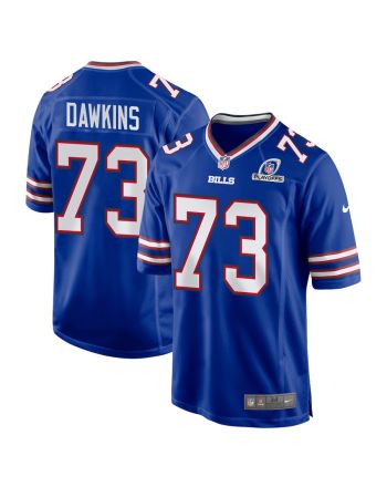 Dion Dawkins 73 Buffalo Bills 2023 Playoffs Patch Game Men Jersey - Royal