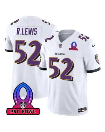 Ray Lewis 52 Baltimore Ravens 2024 Pro Bowl Patch Game Men Jersey - White