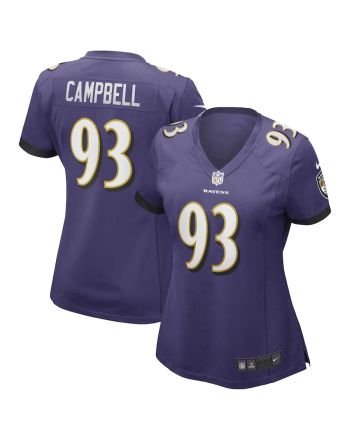 Calais Campbell 93 Baltimore Ravens Women's Game Player Jersey - Purple