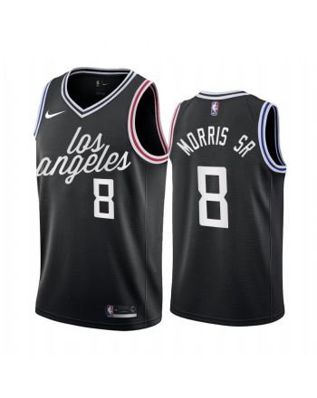 Marcus Morris Sr. 2022-23 Los Angeles Clippers Black 8 City Edition Jersey Cursive - Men Jersey