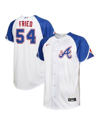 Max Fried 54 Atlanta Braves 2023 City Connect Youth Jersey - White