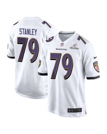 Ronnie Stanley 79 Baltimore Ravens 2024 Divisional Patch Game Men Jersey - White