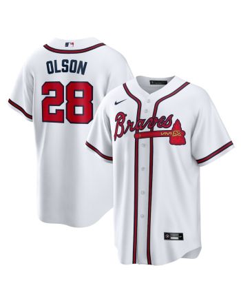 Matt Olson 28 Atlanta Braves Home Player Men Jersey - White