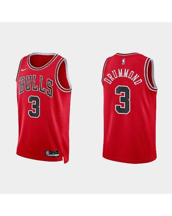 Chicago Bulls 3 Andre Drummond 2022-23 Icon Edition Red Men Jersey