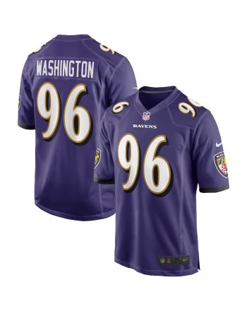 Broderick Washington 96 Baltimore Ravens Men Game Jersey - Purple