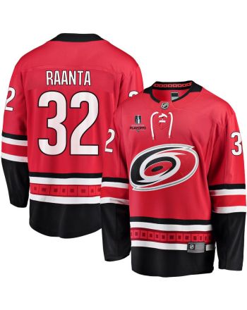 Antti Raanta 32 Carolina Hurricanes Stanley Cup 2023 Playoffs Patch Home Breakaway Men Jersey - Red