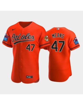 John Means 47 Little League Classic 2022-23 Baltimore Orioles Orange Alternate Jersey