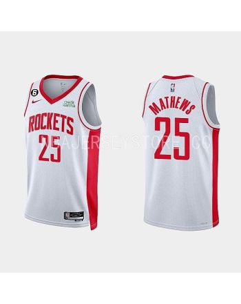 Houston Rockets Garrison Mathews 25 2022-23 Association Edition White Men Jersey Swingman