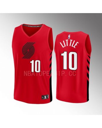 Portland Trail Blazers 10 Nassir Little Statement Edition Men Jersey 2022-23 Fast Break Player Red