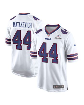 Tyler Matakevich 44 Buffalo Bills 2023 Playoffs Patch Game Men Jersey - White