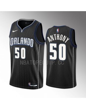 Cole Anthony 50 2022-23 Orlando Magic Black City Edition Men Jersey Swingman