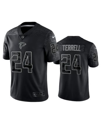 A.J. Terrell 24 Atlanta Falcons Black Reflective Limited Jersey - Men