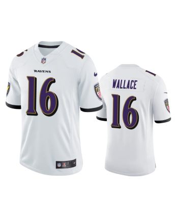 Tylan Wallace 16 Baltimore Ravens White Vapor Limited Jersey