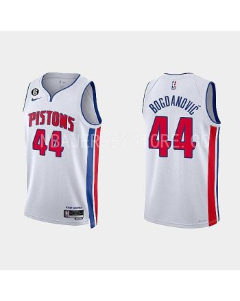 Detroit Pistons Bojan Bogdanovic 44 2022-23 Association Edition White Men Jersey Swingman