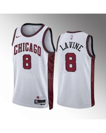 Chicago Bulls Zach LaVine 8 2022-23 City Edition White Jersey Swingman