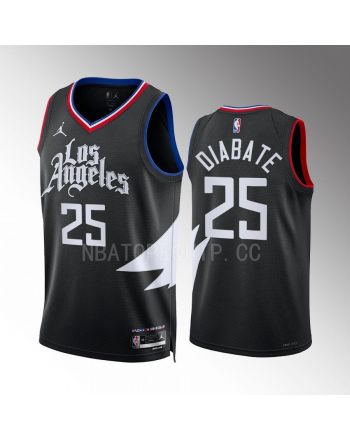 Moussa Diabate 25 Los Angeles Clippers Black Statement Edition 2022-23 Jersey Swingman